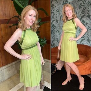 Gorgeous green chiffon dress-DISCOUNTED!